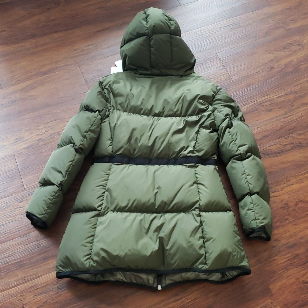 Moncler Womens Khaki Green Down Puffer Jacket Size 3 NEW Designer Quiet Luxury - Picture 12 of 12